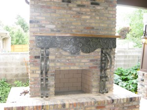 This is a fireplace under a patio we built. It turned out great!